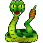 Illustrazione vettoriale di fumetto serpente a sonagli