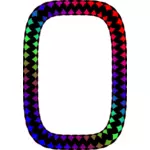 虹色の長方形フレーム