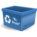 Gol albastru bin vector miniaturi de reciclare
