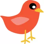 Kırmızı Kardinal kuş vektör küçük resim