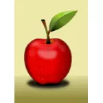 Pomme rouge avec une ombre