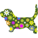 Retro květinové pes