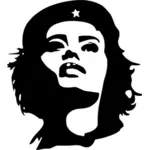Revolutionary woman silhouette vector graphics