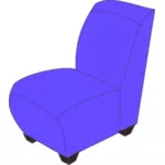 Chaise sans bras bleue