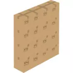Ilustração em vetor de 16 caixas fechadas empilhadas 4x4