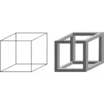 3D kuber vektor illustration