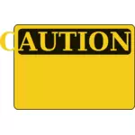 Vorsicht Schild blank gelbe Vektor-Bild