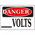 Danger volts signe vierge image vectorielle