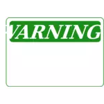 Panneau d'avertissement en blanc image vectorielle vert