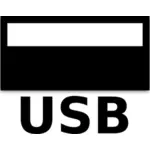 USB masukan vektor ilustrasi