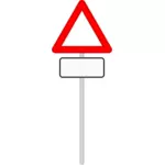Vektör küçük resmini boş uyarı üçgen sokak tabelası