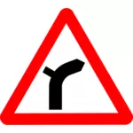 Niewielkie boczne drogi skrzyżowaniu znak wektor ilustracja