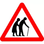 Oude mensen oversteken