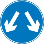 Deux passes de panneau de signalisation