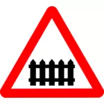 Rail fence road sign