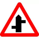 Gestaffelte Straßenschild