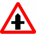 Silniční křižovatka dopravní značka vektorový obrázek