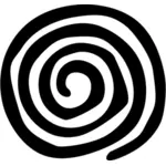 Mage vector de o spirala negru