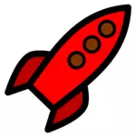 Red rocket drawing image