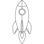 Black and white rocket image