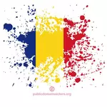 Vlag van Roemenië in verf spatten