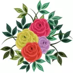 Ramito de rosas coloridas