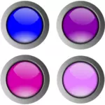 Finger size colorful buttons vector image