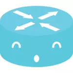 Emoticon de router azul
