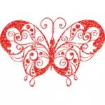 Image vectorielle papillon rubis