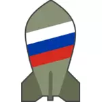 Immagine vettoriale della ipotetica bomba nucleare russo