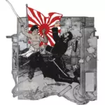 रूस-जापान युद्ध लड़ाकों के सदिश ग्राफिक्स