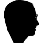 Steve Jobs silhouette vector illustration