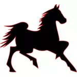 Juoksevan hevosen vektorikuva