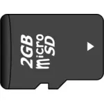 2GB microSD karta vektorové ilustrace
