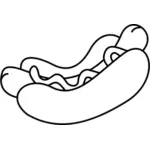 Gambar dari sebuah hotdog vektor