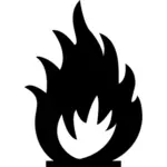 صورة متجهة لرمز التحذير الدولي من الحرائق