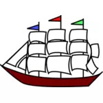 Simbolo di barca rossa