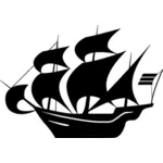 Sailing ship silhouette