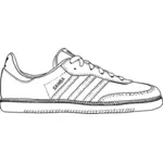 Image vectorielle de samba chaussure esquisse