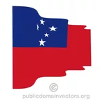 Ondulado vector bandeira de Samoa
