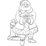 Santa Claus dengan hadiah vektor gambar
