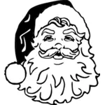 Black transparent Santa vector image