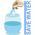 Risparmiare acqua illustrazione vettoriale