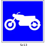 Векторное изображение знака Мотоциклы квадратный синий
