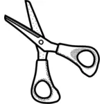 Small scissors line art vector illustration