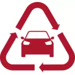 Röd motorfordon ikonen