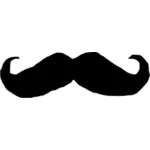 Vector illustration of black mustache