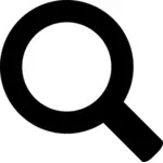 Vektorgrafiken von einfachen Schwarz Symbol für PC-Suche
