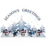Saludos tarjeta de felicitación vector de la imagen de la temporada de año nuevo