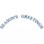 Season's greetings curved banner vector image
